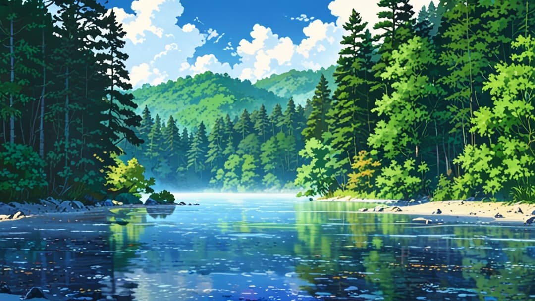 beatiful river surrounded by trees